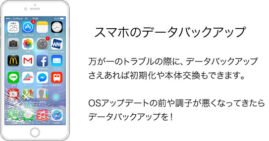 スマホのデータバックアップしていますか？