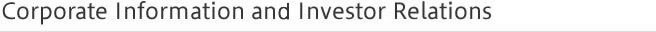 Corporate Information and Investor Relations